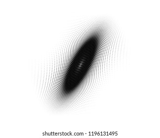 Wavy dot lines background. Pattern of dots, dotted lines, circles of different scale. Futuristic pattern. Monochrome backdrop to create backgrounds, templates, posters in a modern minimalist style