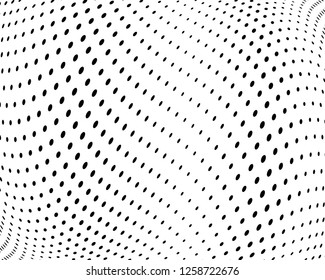 Wavy dot lines background. Pattern of dots, dotted lines, circles of different scale. Futuristic pattern. Monochrome backdrop to create backgrounds, templates, posters in a modern minimalist style.