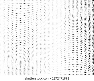 Wavy dot lines background. Pattern of dots, dotted lines, circles of different scale. Futuristic pattern. Monochrome backdrop to create backgrounds, templates, posters in a modern minimalist style 