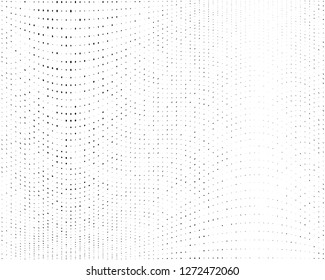 Wavy dot lines background. Pattern of dots, dotted lines, circles of different scale. Futuristic pattern. Monochrome backdrop to create backgrounds, templates, posters in a modern minimalist style 