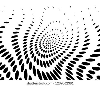 Wavy dot lines background. Pattern of dots, dotted lines, circles of different scale. Futuristic pattern. Monochrome backdrop to create backgrounds, templates, posters in a modern minimalist style