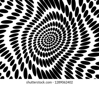 Wavy dot lines background. Pattern of dots, dotted lines, circles of different scale. Futuristic pattern. Monochrome backdrop to create backgrounds, templates, posters in a modern minimalist style
