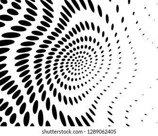 Wavy dot lines background. Pattern of dots, dotted lines, circles of different scale. Futuristic pattern. Monochrome backdrop to create backgrounds, templates, posters in a modern minimalist style