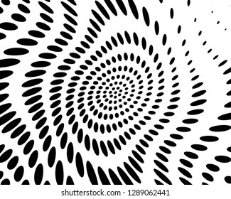Wavy dot lines background. Pattern of dots, dotted lines, circles of different scale. Futuristic pattern. Monochrome backdrop to create backgrounds, templates, posters in a modern minimalist style