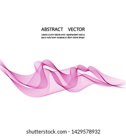 Wavy dot lines on a white background. Pink wave.