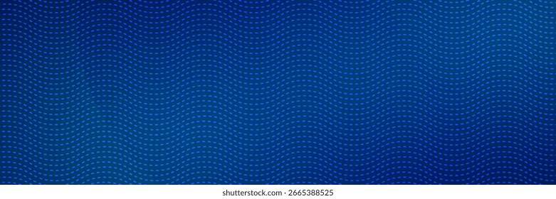 pontos ondulados com fundo azul e com ilustração de fundo de vetor de luz azul