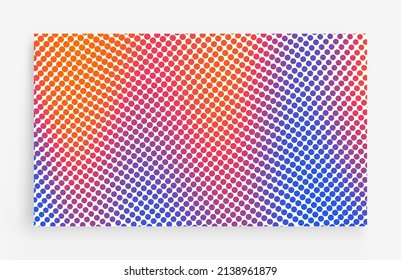 Wavy dotted background. Abstract polka dots pattern. 3d vector illustration with particles.