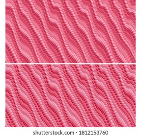 Wavy dotted background with optical illusion. Abstract polka dots pattern. 3d vector illustration.