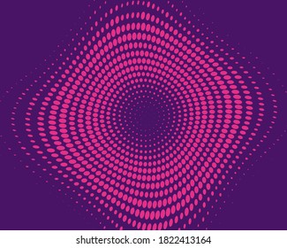 Wavy dotted lines Background. Halftone pattern. Vector Illustration