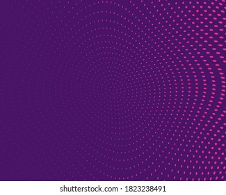 Wavy dotted lines Background. Halftone pattern. Vector Illustration
