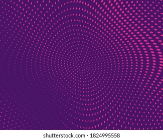 Wavy dotted lines Background. Halftone pattern. Vector Illustration