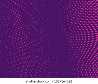 Flügelgepunktete Linien, Hintergrund. Halftone Muster. Vektorgrafik