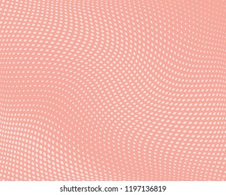 Wavy dotted lines background. Pattern of dots, dotted lines, circles of different scale. Digital Gradient. Pop-art style. Grunge Backdrop. Modern futuristic Abstract panel. Vector illustration