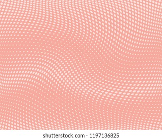 Wavy dotted lines background. Pattern of dots, dotted lines, circles of different scale. Digital Gradient. Pop-art style. Grunge Backdrop. Modern futuristic Abstract panel. Vector illustration