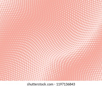 Wavy dotted lines background. Pattern of dots, dotted lines, circles of different scale. Digital Gradient. Pop-art style. Grunge Backdrop. Modern futuristic Abstract panel. Vector illustration