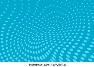 Wavy dotted lines background. Pattern of dots, dotted lines, circles of different scale. Digital Gradient. Pop-art style. Grunge Backdrop. Modern futuristic Abstract panel. Vector illustration
