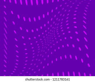 Wavy dotted lines background. Pattern of dots, dotted lines, circles of different scale. Digital Gradient. Pop-art style. Grunge Backdrop. Modern futuristic Abstract panel. Vector illustration