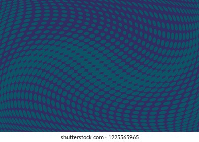 Wavy dotted lines background. Pattern of dots, dotted lines, circles of different scale. Digital Gradient. Pop-art style. Grunge Backdrop. Modern futuristic Abstract panel. Vector illustration