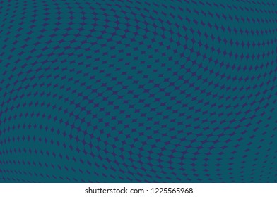 Wavy dotted lines background. Pattern of dots, dotted lines, circles of different scale. Digital Gradient. Pop-art style. Grunge Backdrop. Modern futuristic Abstract panel. Vector illustration