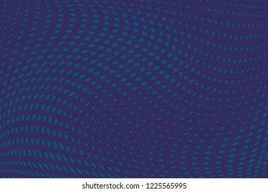 Wavy dotted lines background. Pattern of dots, dotted lines, circles of different scale. Digital Gradient. Pop-art style. Grunge Backdrop. Modern futuristic Abstract panel. Vector illustration