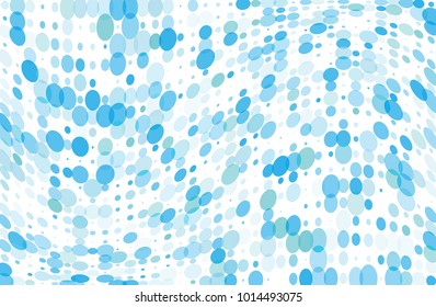 Wavy dotted pattern with circles, dots, point small and large scale. Design element for web banners, posters, cards, wallpapers, sites, panels. Grunge halftone background. Digital gradient.