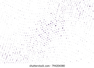 Wavy dotted pattern with circles, dots, point small and large scale. Design element for web banners, posters, cards, wallpapers, sites, panels. Violet, purple color. Vector illustration
