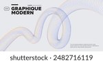 Wavy dotted shape with Rainbow colors. Vector illustration.