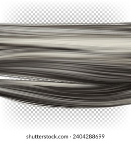 Wavy dyed gray female hair. Vector background. Advertising for shampoo, hair salon, hair extensions.