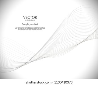 Wavy dynamic abstract vector background. Lines motion illustration for web.