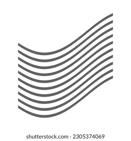 wavy dynamic stripes  isolated in white vector illustration 