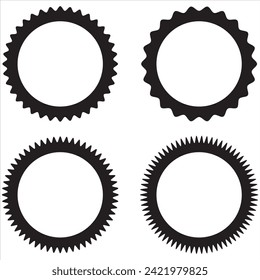 Wavy Edge Hollow Circle Stroke Shapes,7891