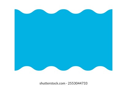 Wavy edge square frame shape