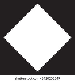 Wavy edge square leaf border frame. 