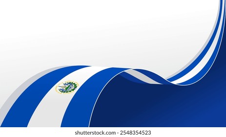 wellige el salvador Flagge, Vektorhintergrund mit Kopienraum für Text. el salvador Nationalfeiertag