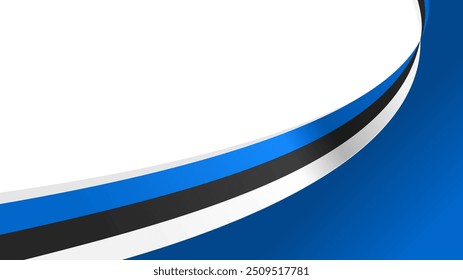 wavy estonia flag vector background with copy space for text. estonia national day