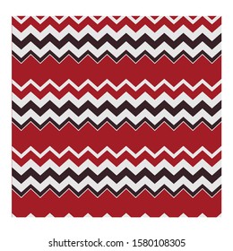 Wavy fabric pattern. Zig zag striped retro fabric print texture.