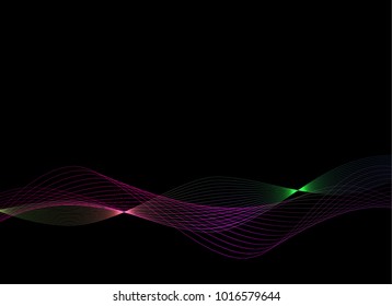wavy fantastic abstract technology background with light effect