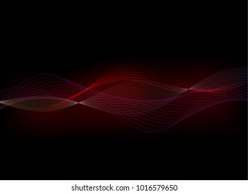wavy fantastic abstract technology background with light effect