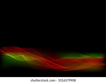 wavy fantastic abstract technology background with light effect