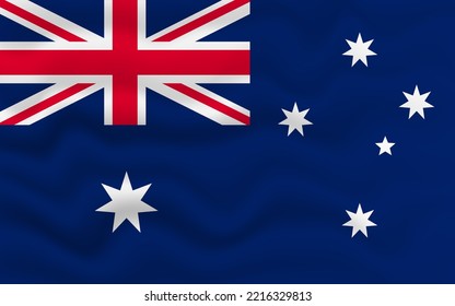 Wavy flag of Australia. Flag of Australia with a wavy effect. vector illustration