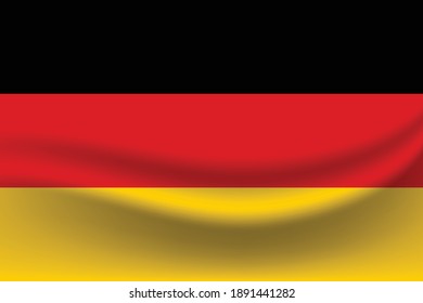 Bandera ondulada de la ilustración alemana