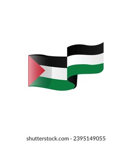 Vektorgrafik-Design der Wavy-Flag-Paläste einzeln