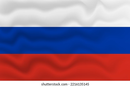 Wavy flag of Russia. Flag of Russia with a wavy effect. vector illustration