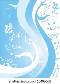 wavy floral background