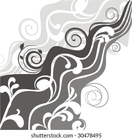 wavy floral background
