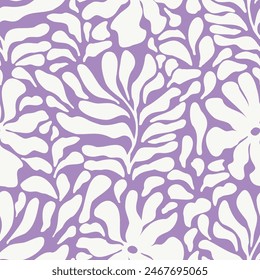 Patrón sin costuras decorativo floral ondulado. Repitiendo fondo. Impresión de Fondo de pantalla con mosaico.