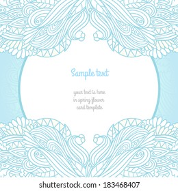 Wavy floral nature pattern background. Vector backdrop template.