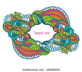 Wavy floral nature pattern background. Vector backdrop template.