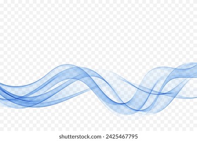 Wavy flow of blue abstract wave motion.