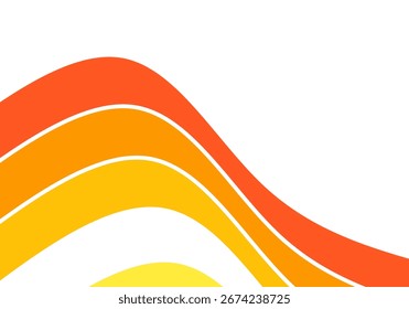 A wavy and flowing abstract background in orange and yellow gradients, perfect for design projects.